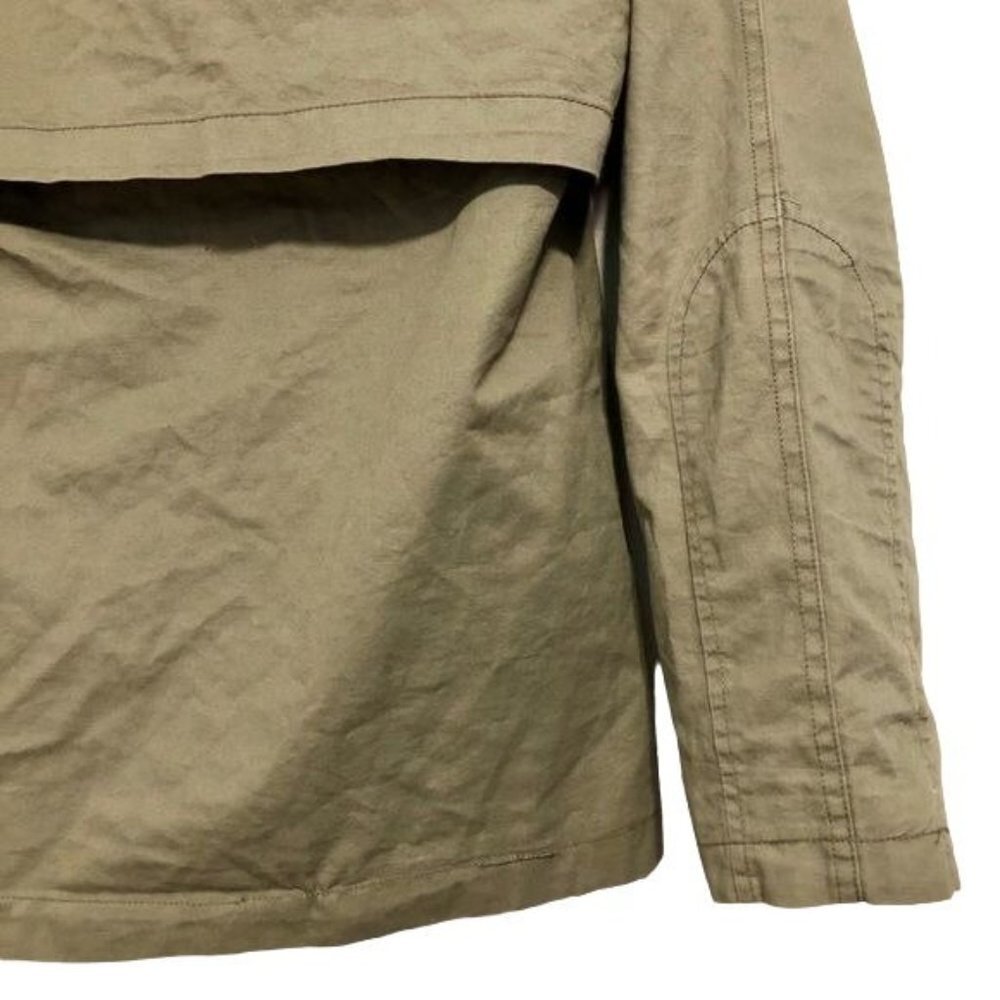 AINA BE Long Sleeve Olive Green Zipper Up Button Up Utility Jacket Coat Size Sm - Picture 3 of 8